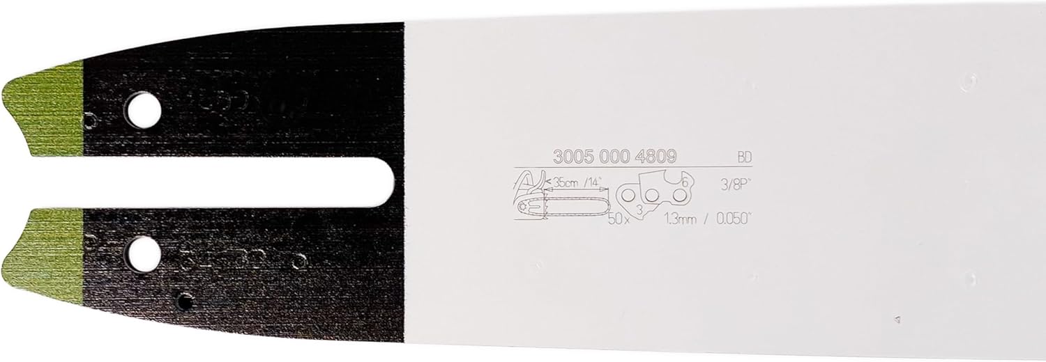 Genuine 14" Chainsaw Guide Bar 0.375" Pitch (3/8P), 0.050" Gauge, 50 Drive Link, Compatible with STIHL Chainsaws 3005-000-4809