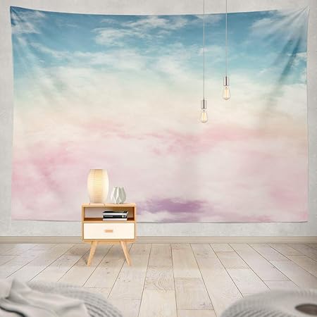 Amazon Com Purple Tapestry Wall Art Sun And Cloud With Pastel Candy Sunset Pink Abstract Fantasy Rainbow Sky Gradient Decorative Tapestry 50x60 Inches Wall Hanging Tapestry For Bedroom Living Room Everything Else