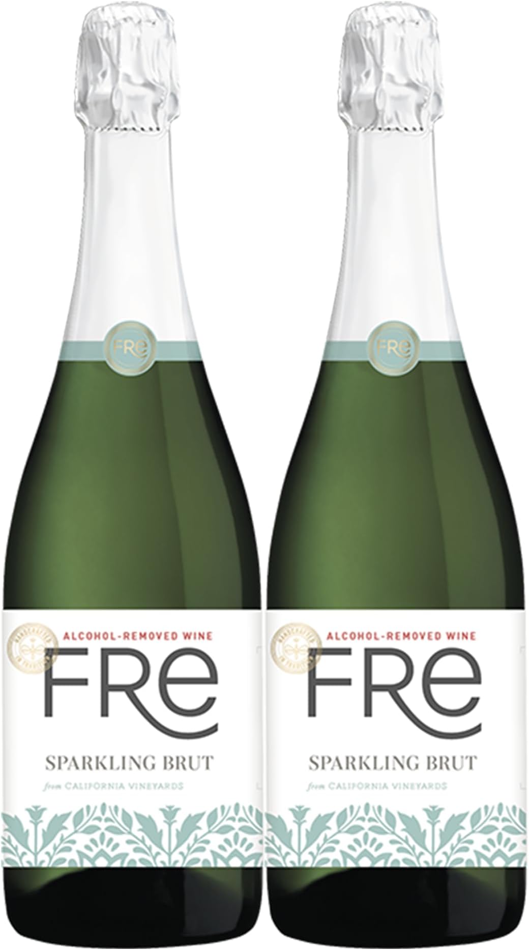 Sutter Home Fre Sparkling Brut Non-Alcoholic Champagne Experience Bundle with Seasonal Wine Pairings & Recipes, 12/750ML, 2-Pack