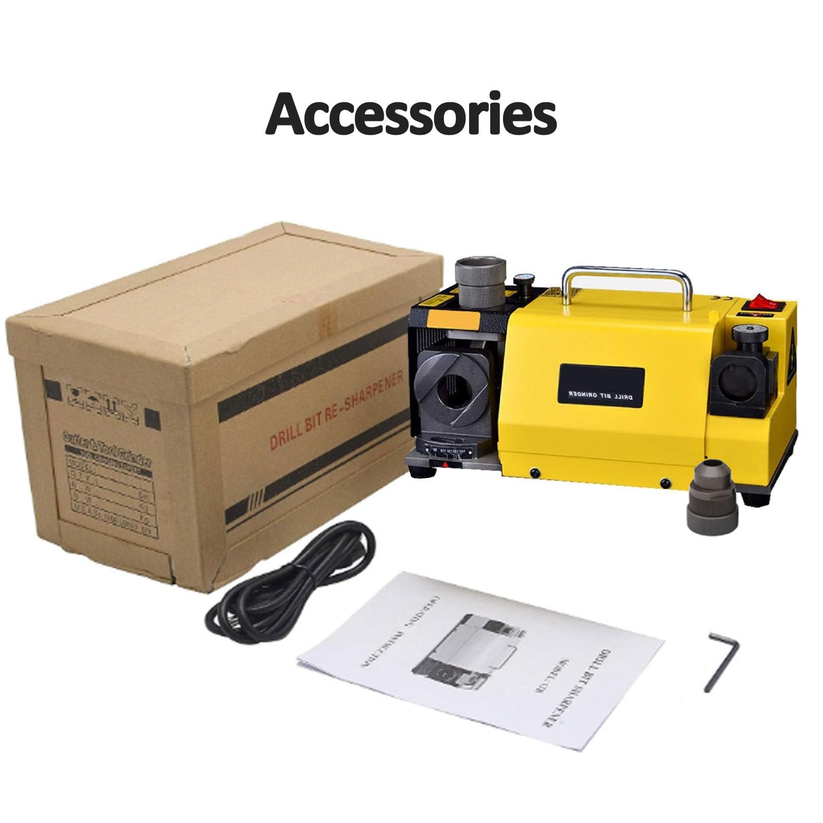 Smerigliatrice portatile per punte da trapano MR-20G 3-20mm, affilatrice per punte da trapano con mola, angolo regolabile, strumento di affilatura ad alta precisione per punta elicoidale,CBN