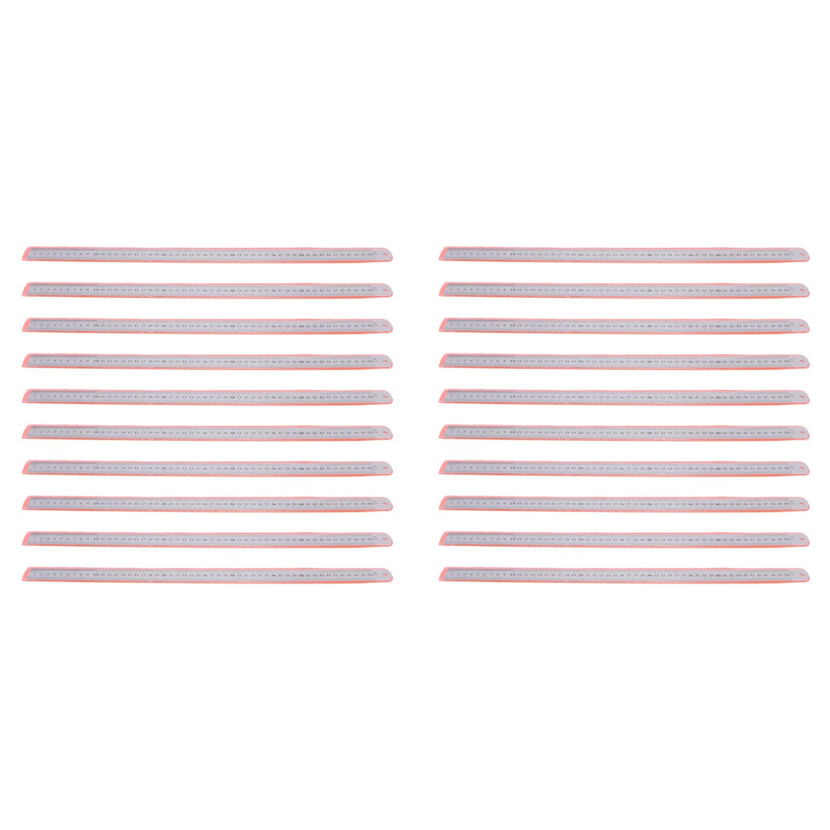 Jnchdghwa As Shown 20X Groove Right Stainless Steel Metric Ruler 50 Cm Stainless Metric Ruler