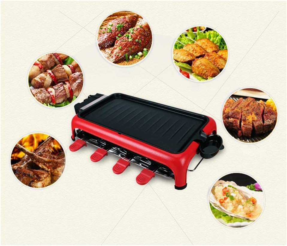Rectangle Layers Smokeless Electric Pan Grill BBQ Raclette Griddle