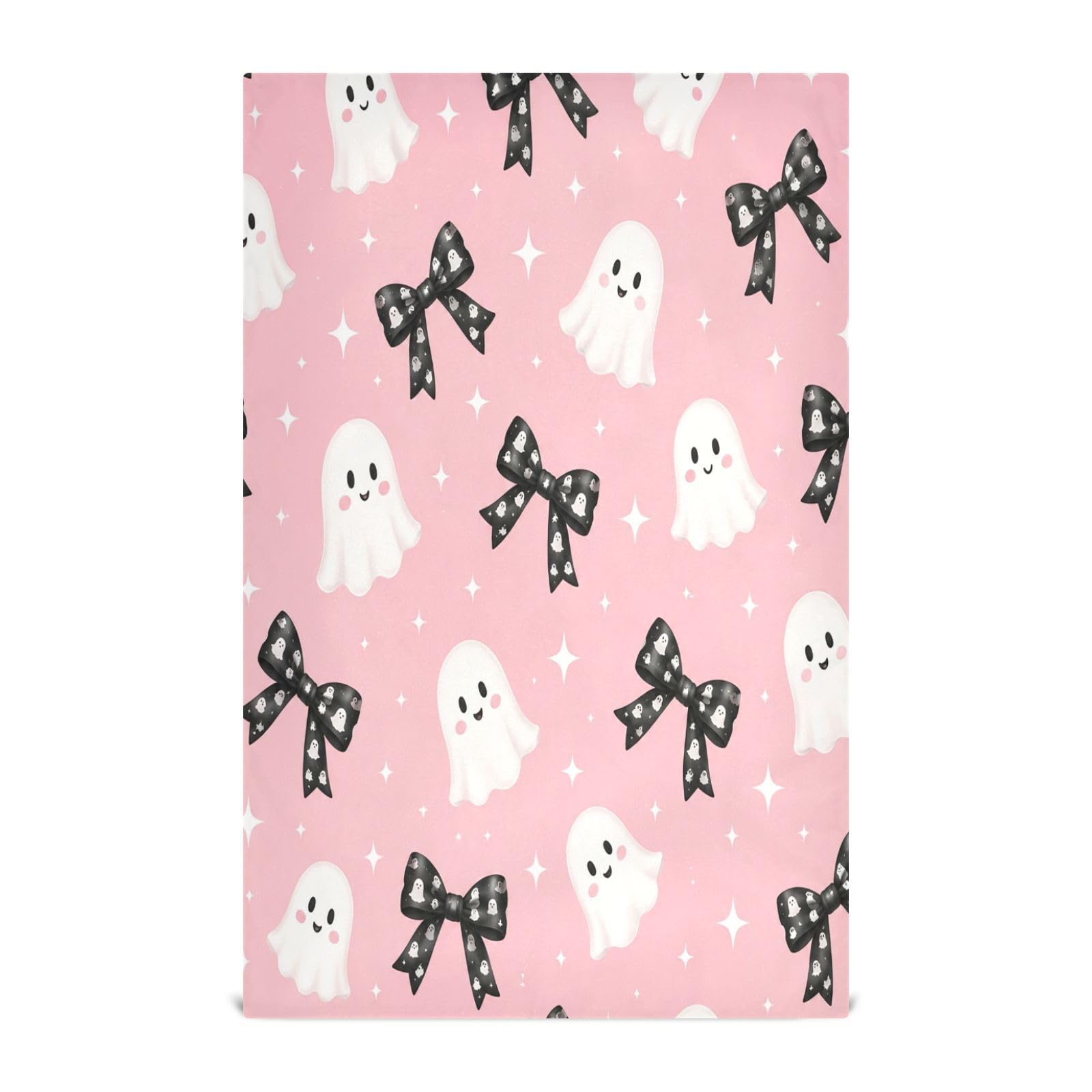 Cgiub Halloween Boo Tea Towels for Kitchen 4pcs Soft Kitchen Towels Absorbent & Quick Drying Dish Cloth for Household & Cleaning, 71.1x45.7cm