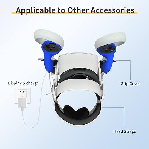 Miniatura 3 de Merryhome Design VR Stand Accessories Wall Mount Bracket Headset Display Stand and Controller Mount Compatible with Quest 1 Quest 2 Quest proVive