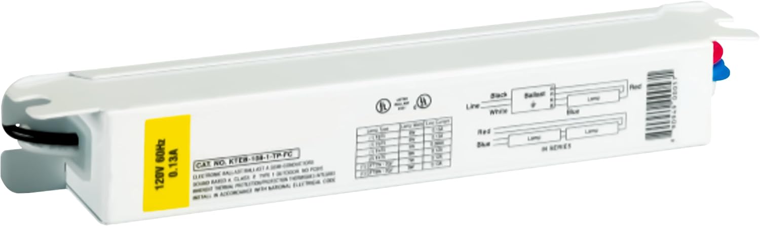 OHLECTRIC Replacement for Keystone KTEB-108-1-TP-FC-MB 1 Lamp T5 Electronic Fluorescent Ballast - Normal Power Factor with Rapid Start Operation - Finger Case with Mounting Bracket | UL-Approved