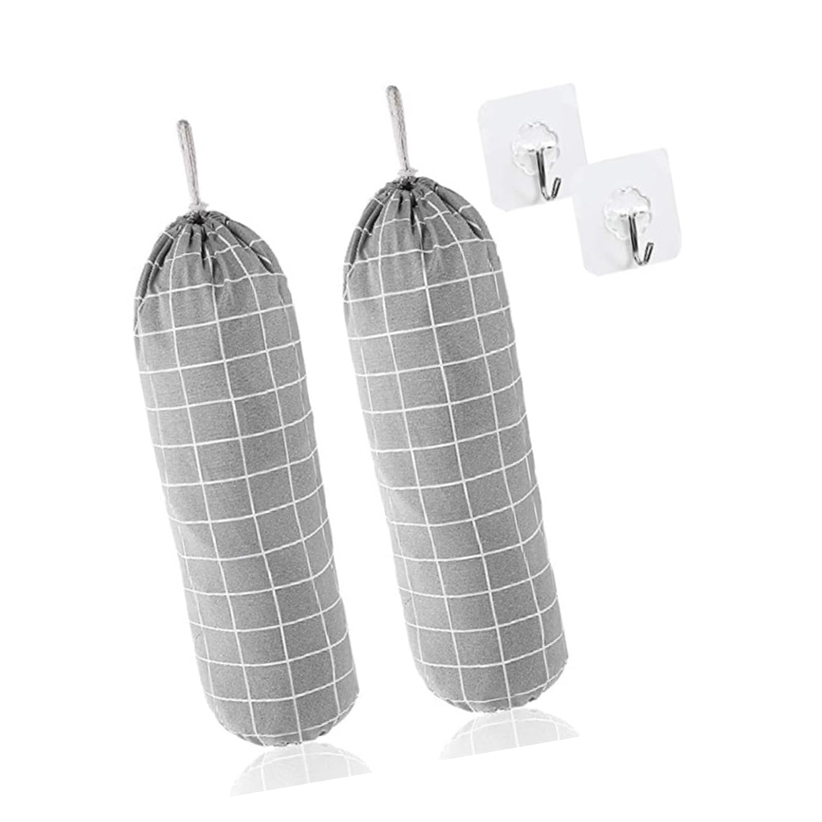 Nucelit Linen Wall Hanging Trash Bag Dispenser for Kitchen Bathroom Garage Storage Sturdy and Tear Resistant Large Capacity Kitchen Trash Bag Holder Wall Mounted Storage Organizers