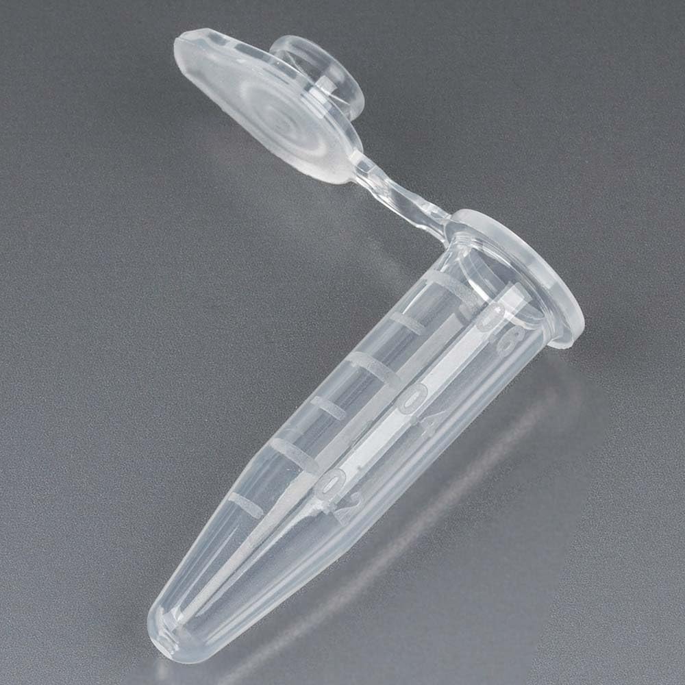 Globe Scientific 0.5mL Microcentrifuge Tube with Snap Cap, 111554, Polypropylene, Graduated, Rnase/Dnase and Pryogen Free Certified, Natural, 500/Stand Up Zip Lock Bag