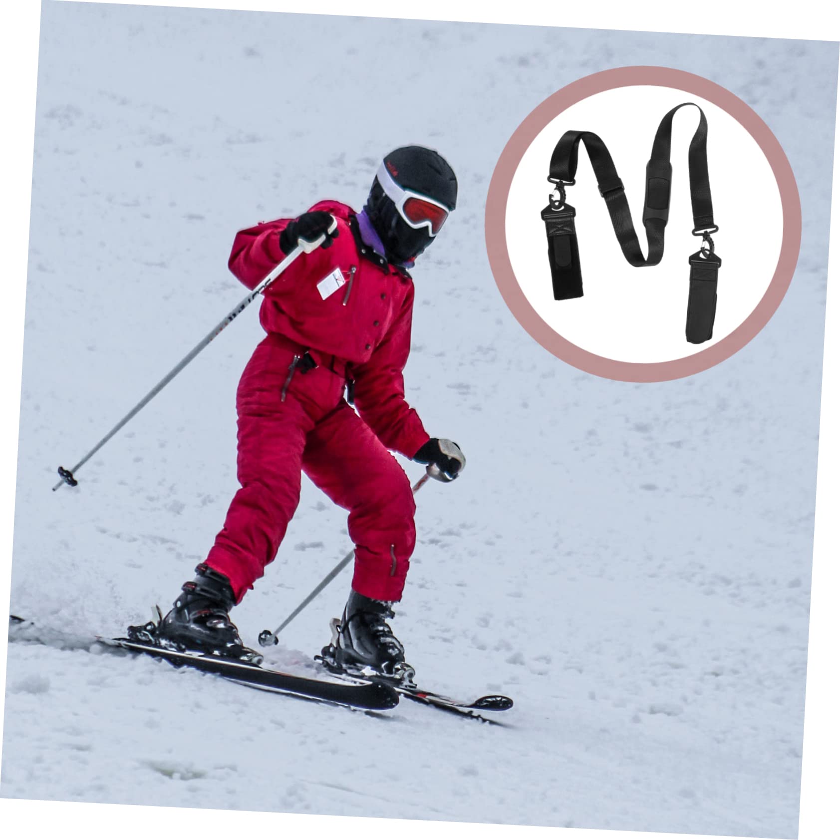 Yardwe 3st Snowboard-Schultergurt Stangen Traktion Riemen Ski Eiswalze Rollband Schlittschuhe Snowboardstiefel Herausziehen Angelrutenträger Gürtelrutenhalter Für Angelruten Leder Grey