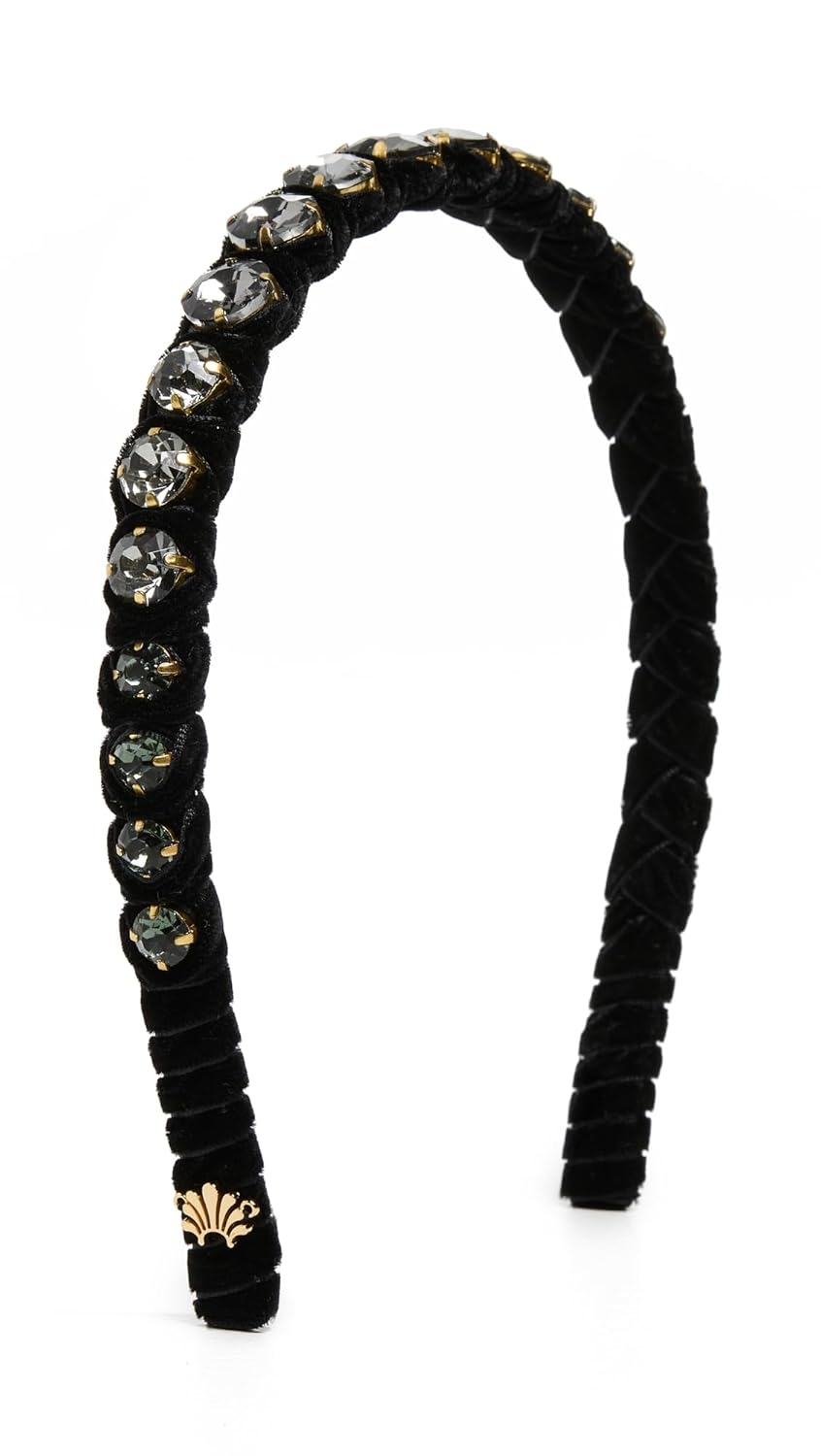 Lele Sadoughi Womens Graduated Crystal Headband Jet One Size