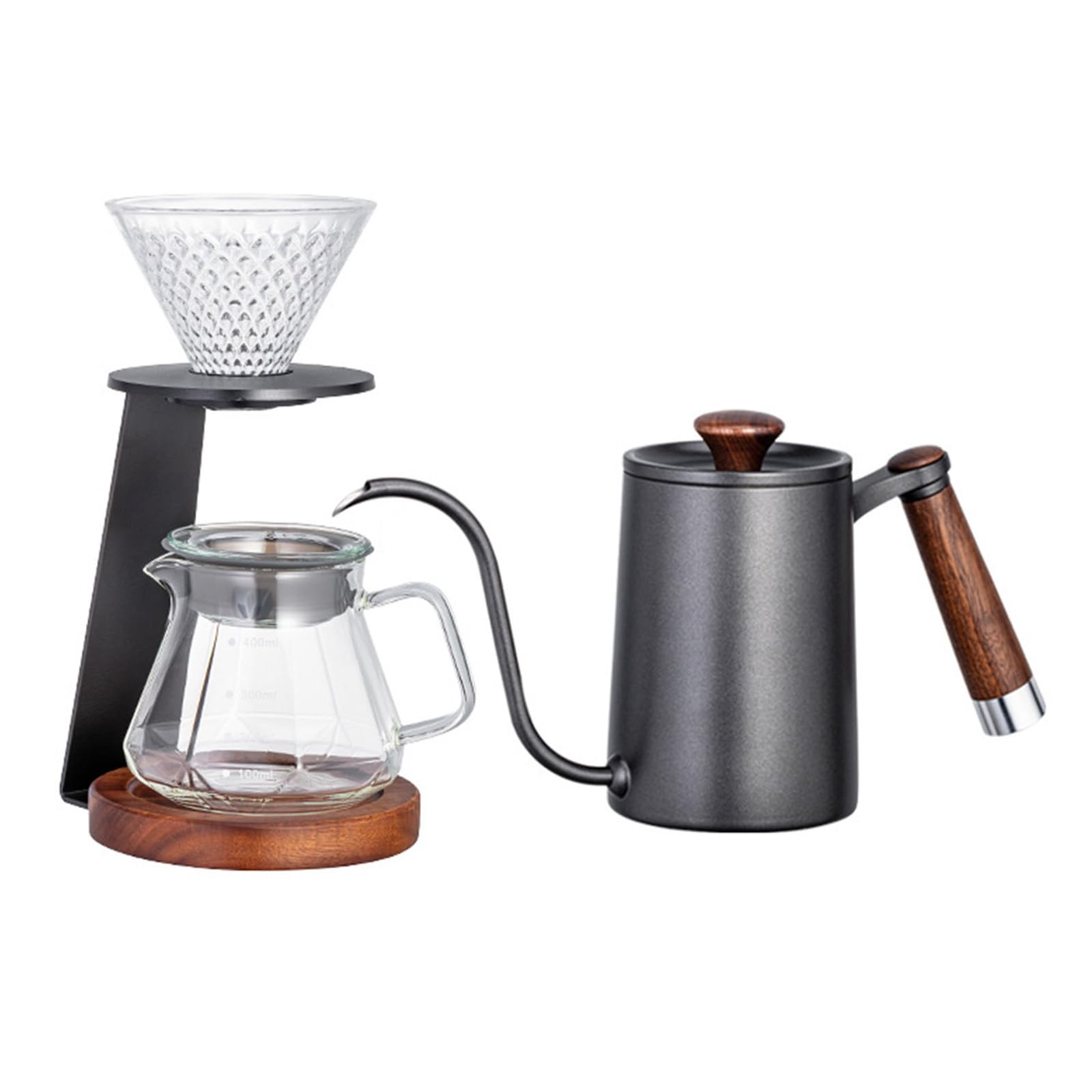 Goutteur en verre et bouilloire café 600ml pour cafetière goutte à goutte