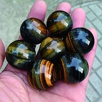 Vista 3 de Acxico 1 unids Natural Azul Tigre Ojo Jaspe Cuarzo Esfera Bola de Cristal Roca Curación 1.2 in