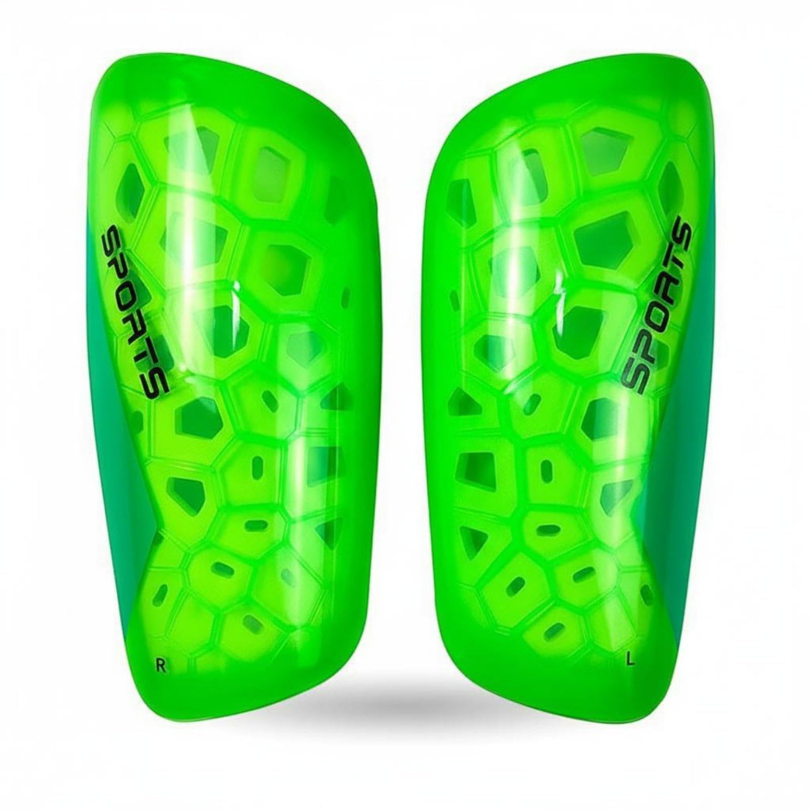 Soccer Shin Guard Shockproof Football Shin Pad Hard Shell Professional Soccer Leg Guard for Adults, Teens, Training, Green Kids|Protective Gear-image-36