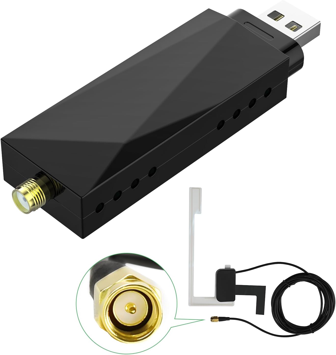 Eonon DAB/DAB+ Digital Radio Adapter Receiver USB Dongle for Android 13/14 Car Stereo GPS 4G LTE Headunit compatiable with BMW E46X7/E90X7 /SEAT VWX6S VWX7/ Universal UX6S/UX7/SD1X6S A503