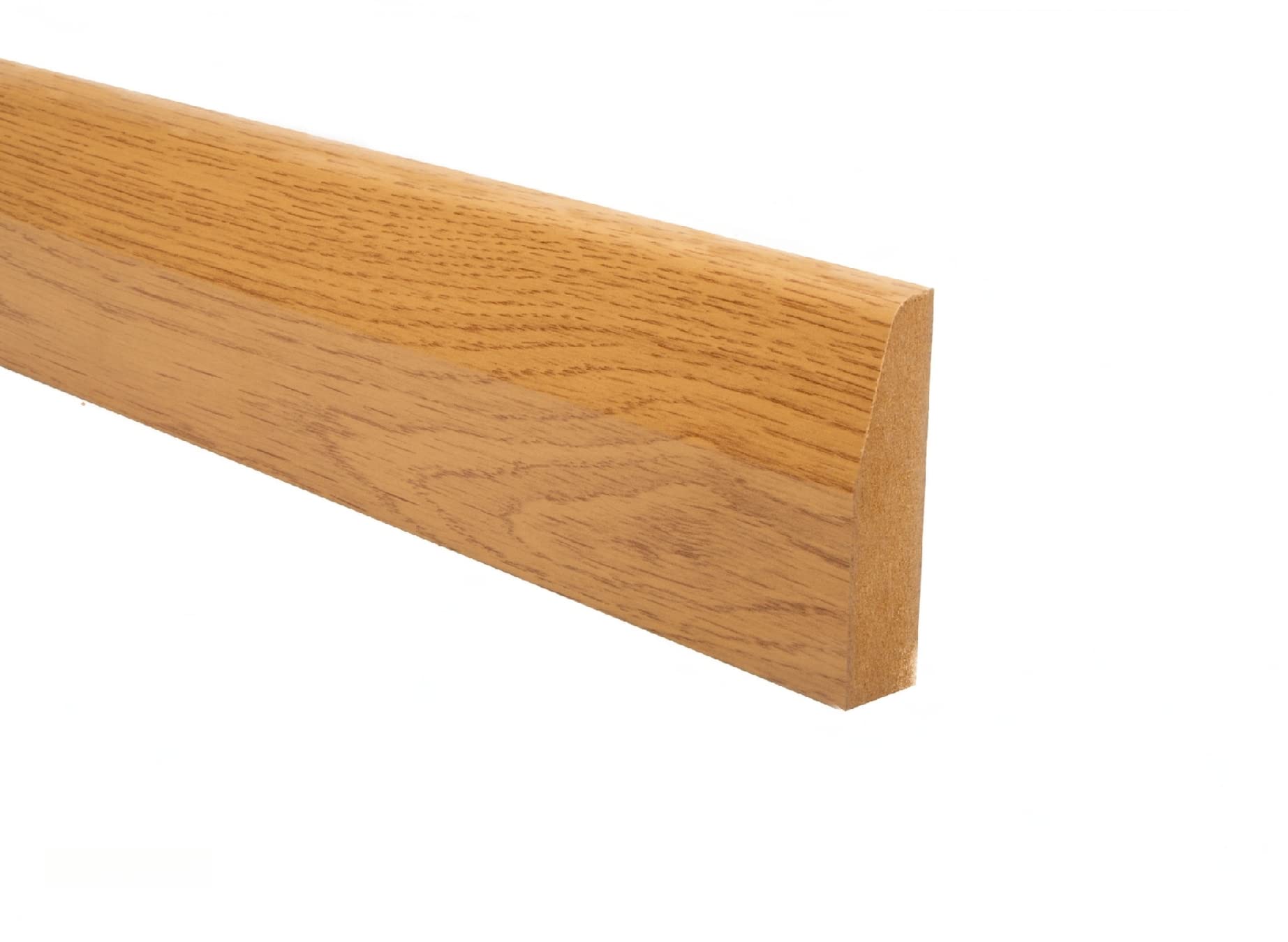 eXtreme Chamfered Wooden Skirting Board, Premium MDF Skirting Board, Easy to Fit, Durable and Authentic Roomline, 3 Colours & 3 Widths - 0.7m Length (70mm Oak)