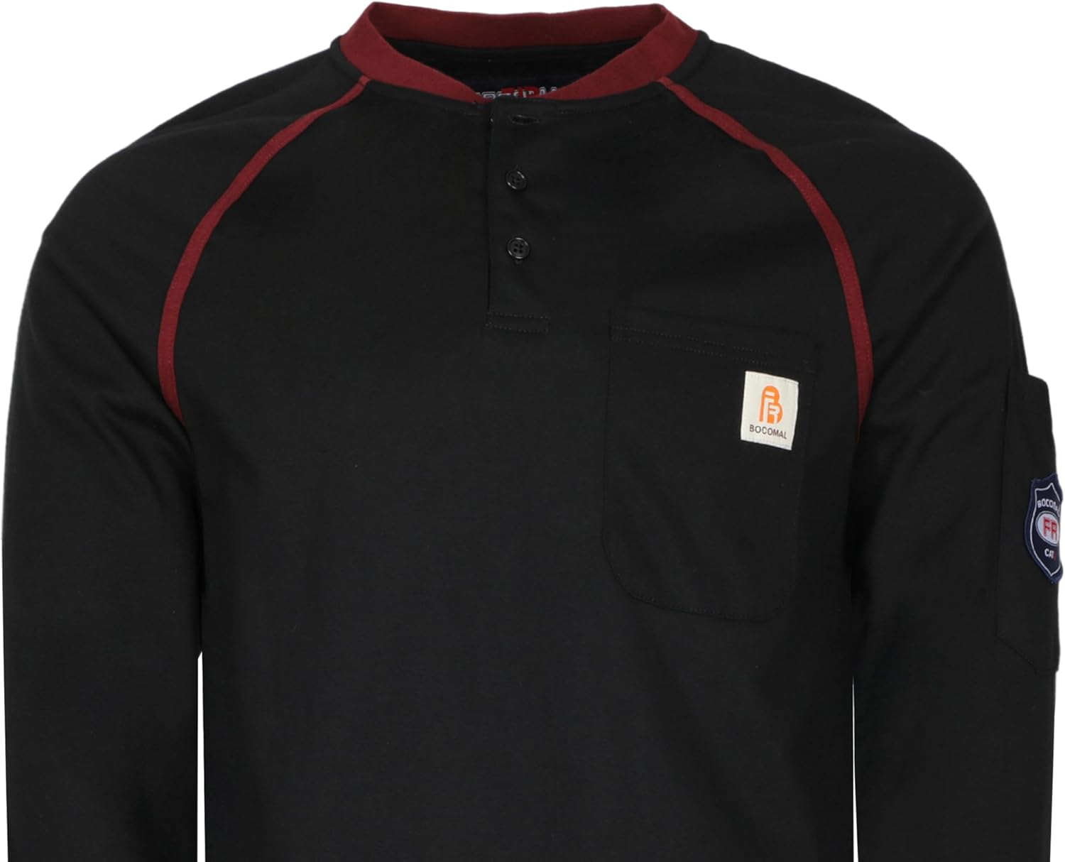 BOCOMAL FR Shirts 5.5oz Light Weight Henley and Short Sleeve Flame Resistant/Fire Retardant Clothing Shirt - Image 4