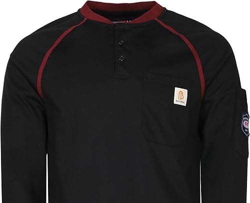 Miniatura 54 de BOCOMAL FR Shirts - Camisa ligera de 5.5 onzas de manga corta y resistente al fuego/ignífuga Gris jaspeado,Gris jaspeado oscuro,marino,Gris,Rojo