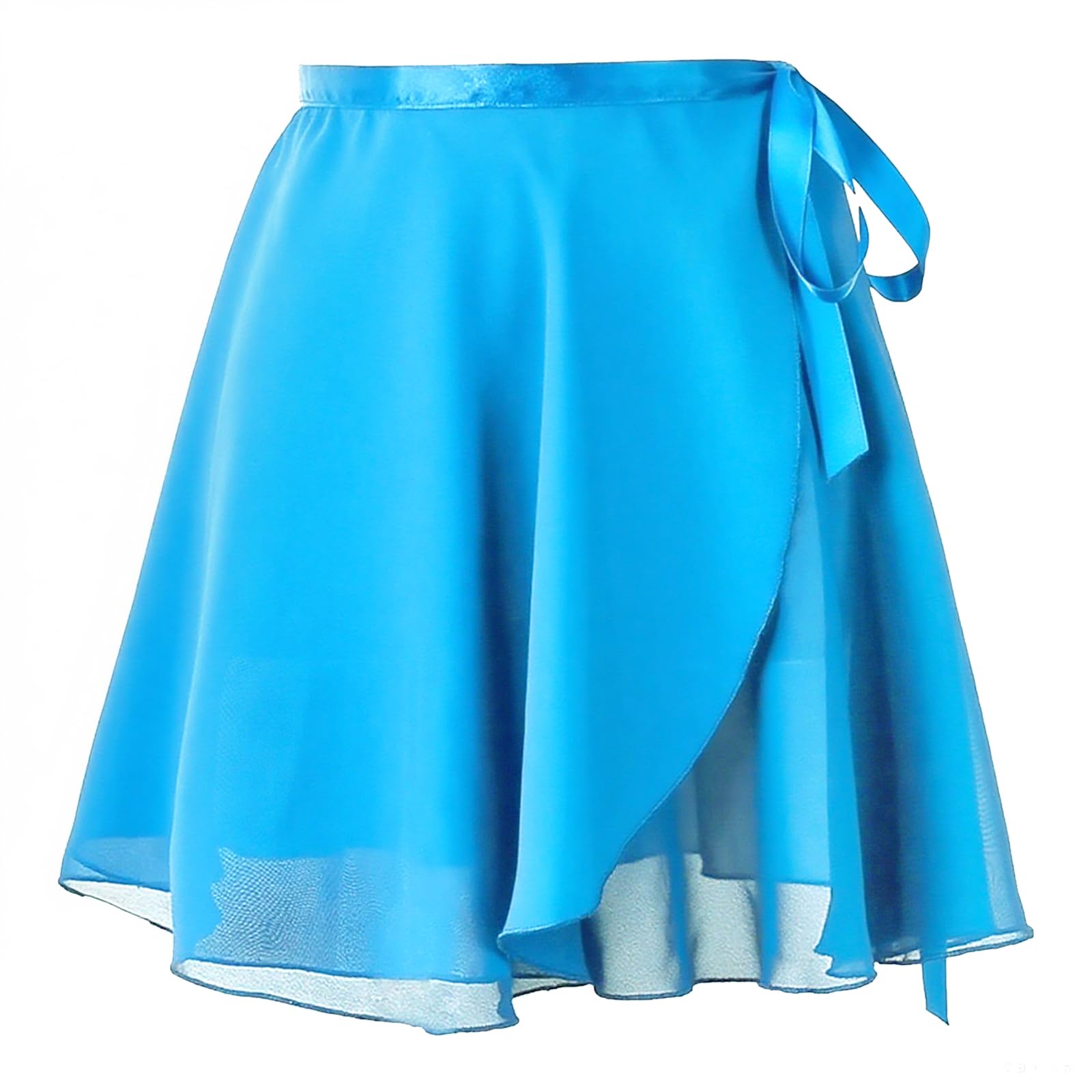 Girls Women Ballet Wrap Skirt Chiffon Dance Skirt with Adjustable Waist Tie Skate Gymnastics Ballet Skirts