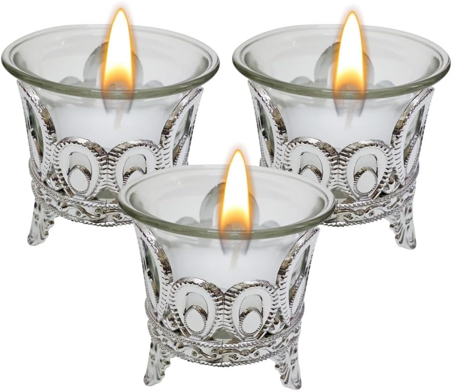 PeepalComm Wax Tea Light, Pack of 3, Unscented