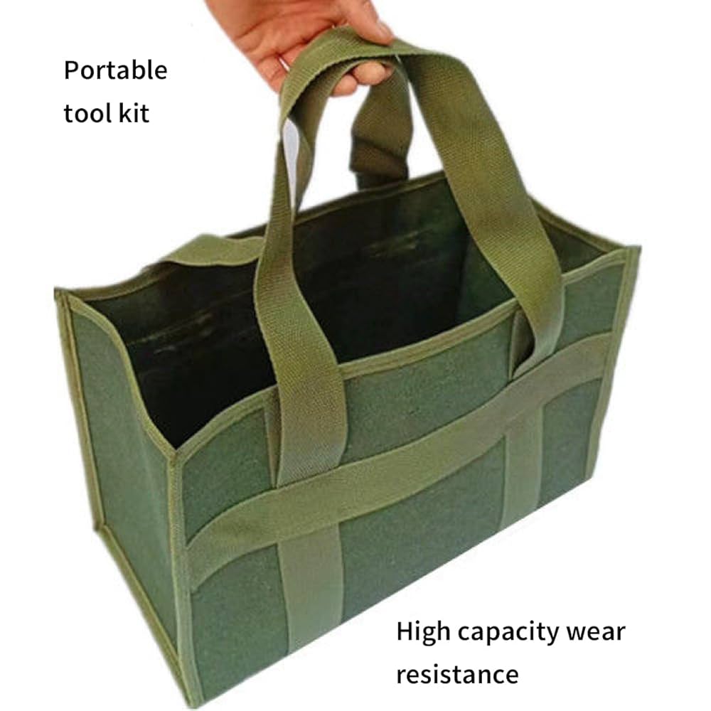 キャンバス　レザー トートバッグ ツールバッグ Amazon | キャンバス 工具バッグ 工具収納袋 工具入れ 広口