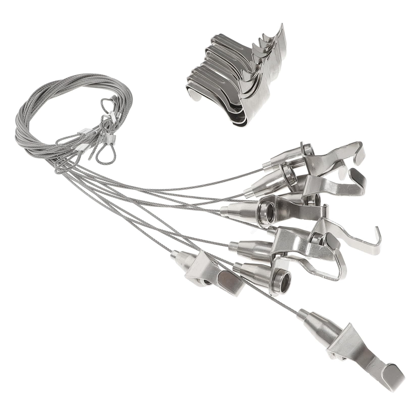 NUOBESTY Kit Per Appendere Specchi 5 Set Ganci Per Binari Per in Acciaio Inossidabile Facili Da Installare Capacità Di Carico Di 30 Kg 10 Pezzi*5