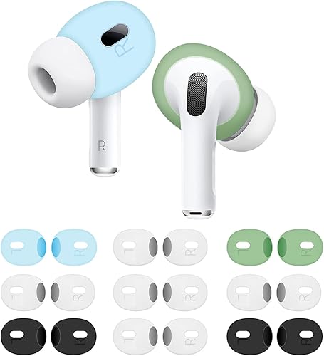 9 pares de almohadillas compatibles con AirPods Pro 2, accesorios de silicona ultrafinos de repuesto compatibles con AirPods Pro 2nd - Multicolor