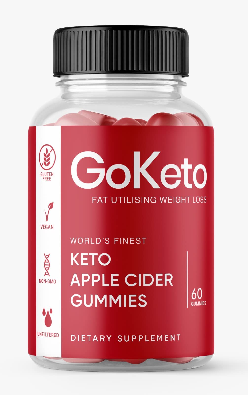 Lomilan (1 Pack) Go Keto ACV Gummies, 60 Count, 1 Month Supply