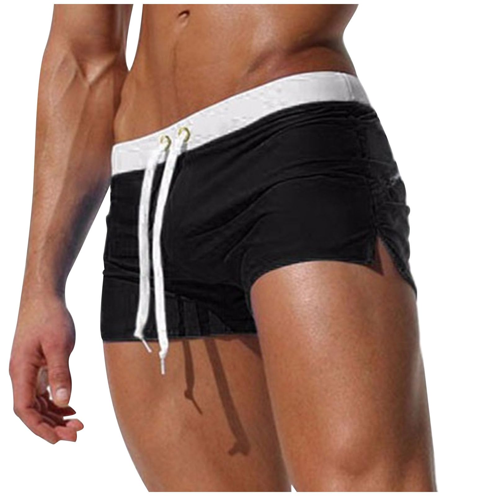 Mens Swim Trunks Swimwear Board Short Square Leg Bathing Suit Quick Dry Stretch Swim Brief Beach Sports Lightweight