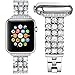 HandyGear Band Compatible Apple Watch, Handmade Classy Bling Crystal Rhinestone Diamonds Bracelet Strap Replacement Bands iWatch Series 1 Series 2 Series 3 (42mm BD Silver)