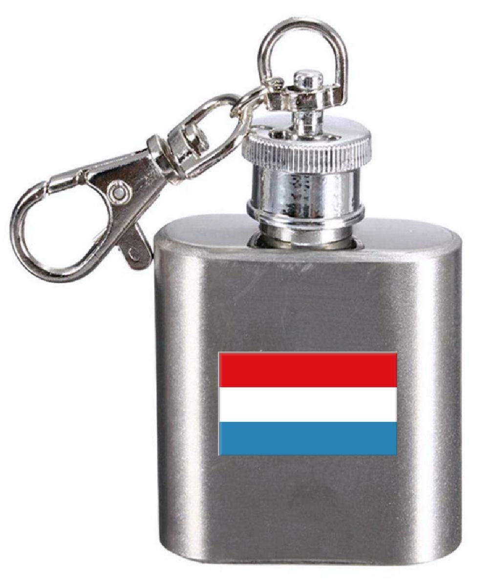 Flasque porte-clés Luxembourg fiole de poche souvenir métallique