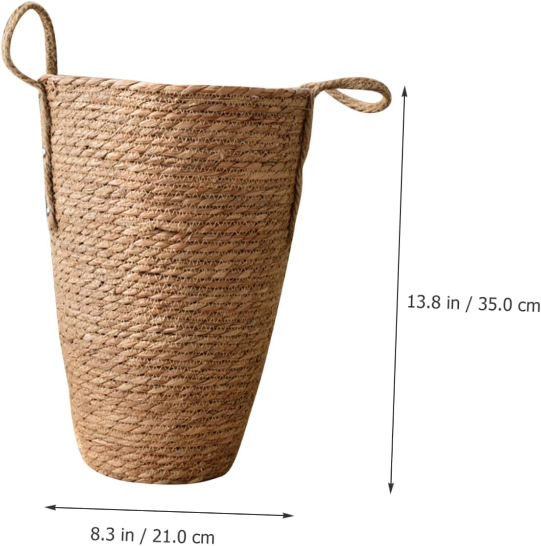 YARNOW Woven Flower Basket Plants Pots Indoor Seagrass Storage Vintage Vase Large Planters for Indoor Plants Rattan Multi-Purpose Garlic Seaweed