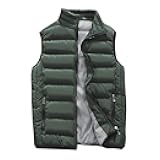 Men's Outdoor Casual Stand Collar Outwear Padded Vest Coats