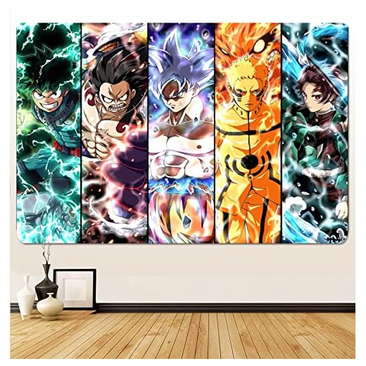 Anime Tapestry For Room Aesthetic Wall Art Hanging Boys Room Decor For Bedroom Living Room 60x40 Inches(Japanese Anime Tapestries), 40×60 Inches
