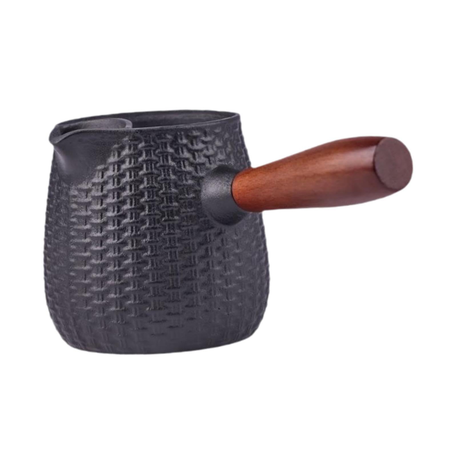 Tetera de Hierro Fundido con, Tetera para Té de, Tetera de Cerámica con Estampado Floral, Diseño Clásico Hecho a Mano, Mango Erg