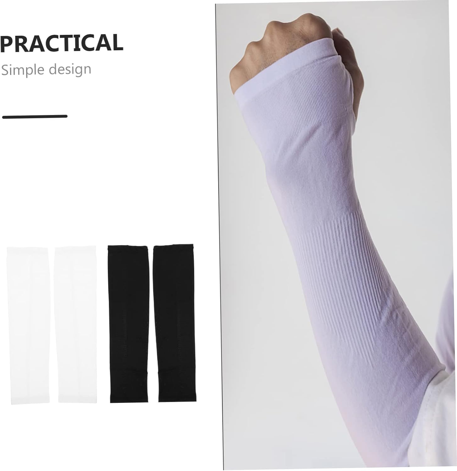 4 Pairs Sunscreen Ice Silk Sleeves Sports Arm Sleeve Protective Arm Cover Cooling Arm Sleeves Arm Guard/3492