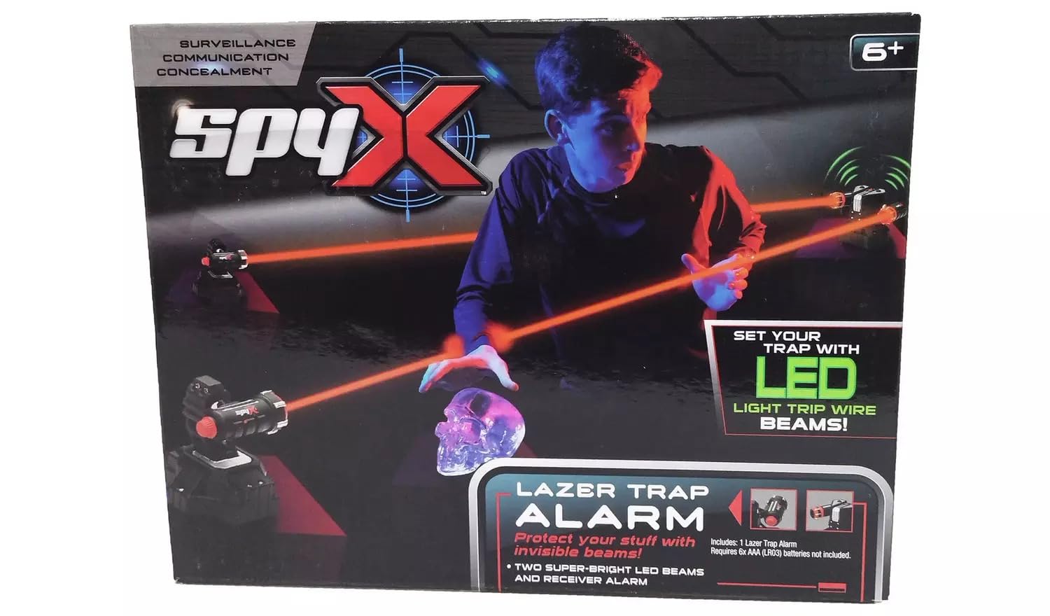 Spy X Lazer Piège Alarme Piège pour protéger vos objets de valeur contre les intrus et les voleurs avec faisceaux LED