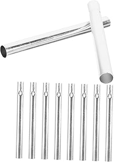 Parliky 10 Pçs Sinos De Vento Tubos De Carrilhão De Vento DIY Acessórios De Sino De Vento Tubos De Metal De Carrilhão De Vento 100Mm O Sino Material De Alumínio Tubo De Carrilhão De Vento