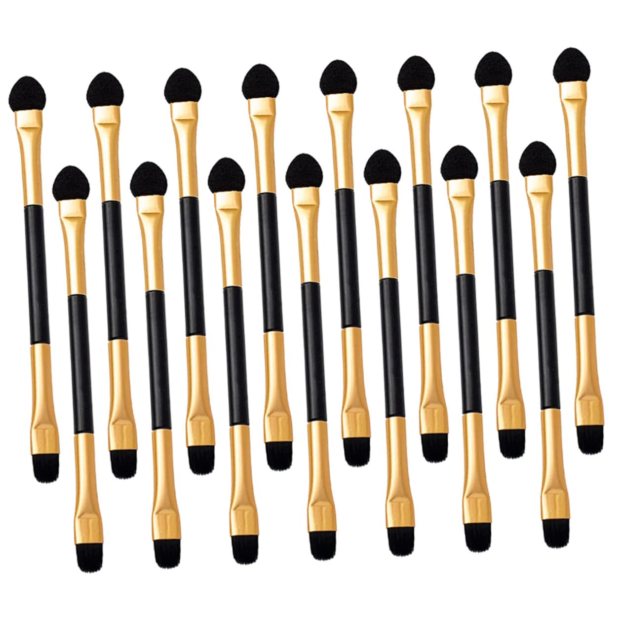 Beatifufu Portable Eye Shadow Brush Set 15pcs Dual End Makeup Brushes Eye Shadow for Women Mini Makeup Brush Kit Soft Tips Eyeshadow Sticks Eye Brush Set