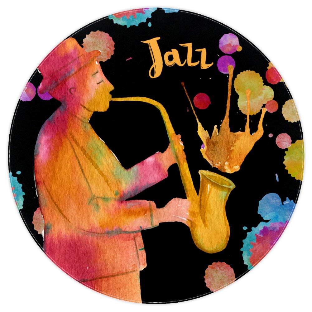Tapis rond antidérapant 160cm pour protéger vos sols et colorer votre salon facilement