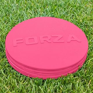 FORZA Conos Planos de Entrenamiento – (Juego de 10 - Variedad de Colores) | Disponible en 7 Colores Multisuperficies