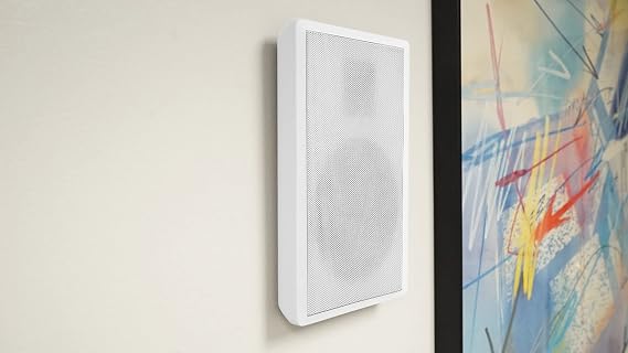 Rockville RockSlim White 5.25 Home Theater Wall Mount Speakers, Pair