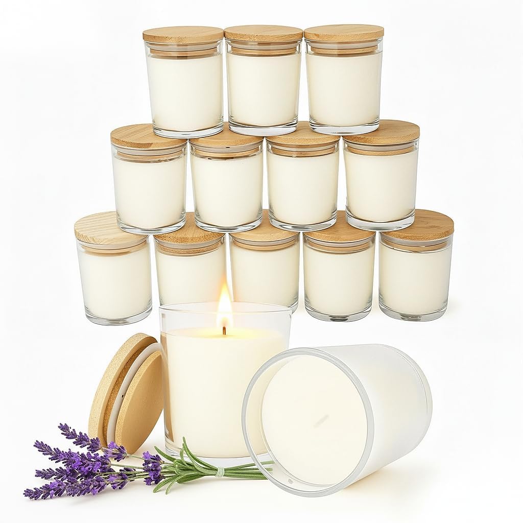 Set di 12 candele profumate alla lavanda da 170 g, candele per aromaterapia in pura cera di soia, fragranza rilassante per la casa, confezione regalo sfusa per matrimoni, bomboniere, spa e