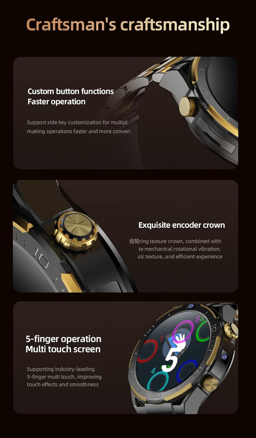 Smart Watches for Men with Call Function, 1.43" AMOLED Smart Watch, Bluetooth Make/Answer Calls, 600mAh Fitness Watch with Heart Rate Sleep Monitor, 200+ Sports Modes, IP68 Smartwatch for Android iOS