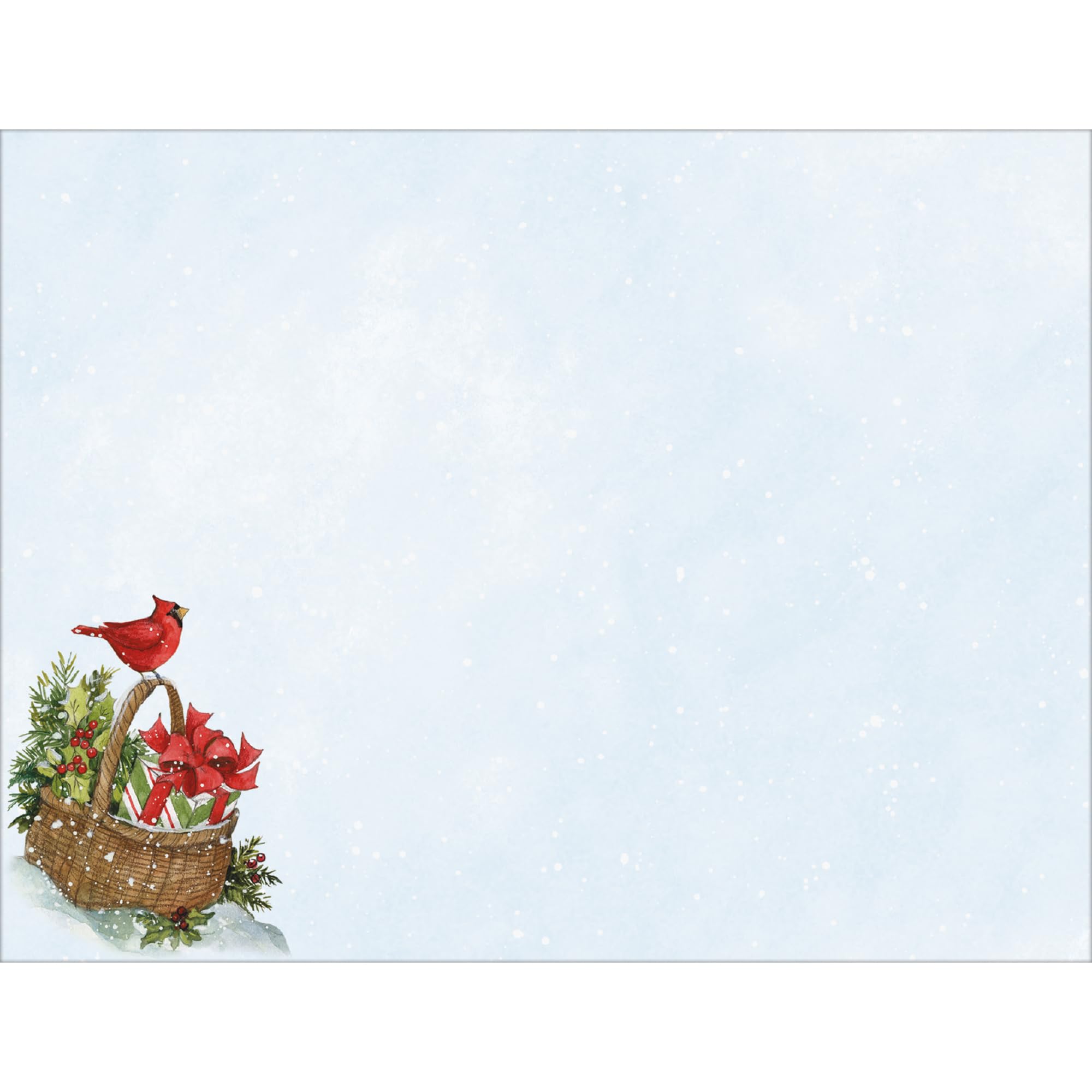 Lang Weihnachtskarten mit Wintervögeln (1008129)