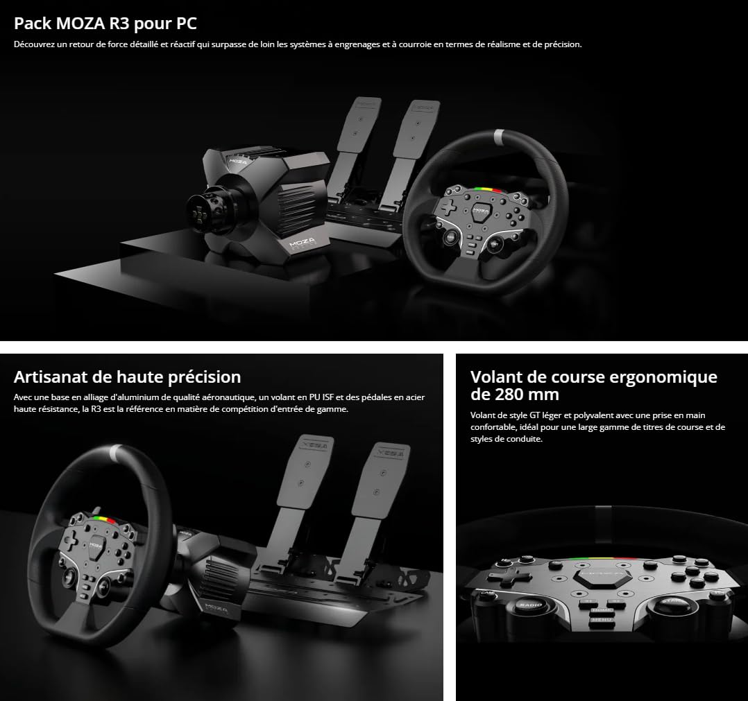 Amazon.co.jp: MOZA R3 ダイレクトドライブ 3.9Nm PCのみ対応 ハンコン