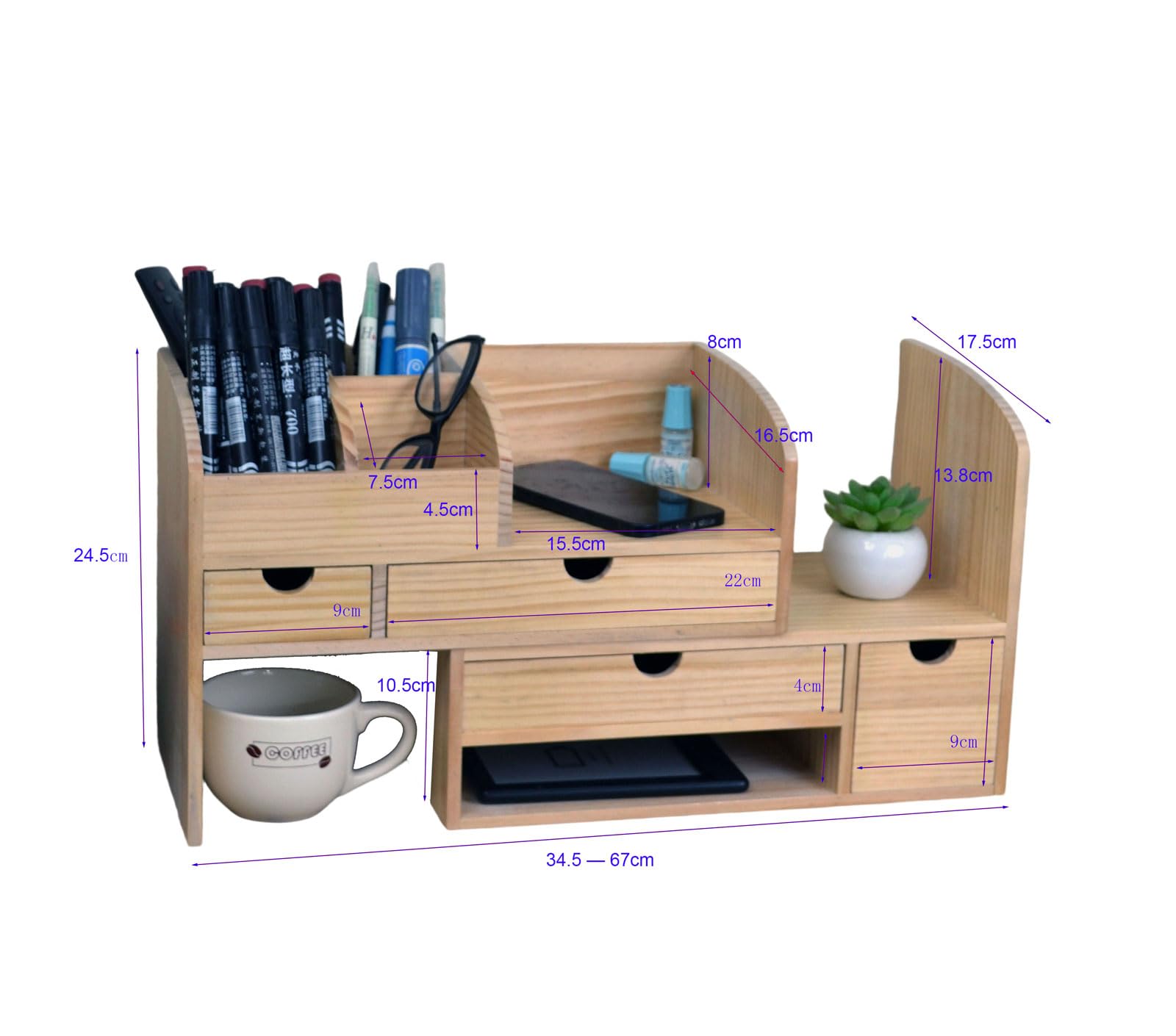 Amazon.co.jp: Juleduo デスクオーガナイザー 小物入れ アクセサリー