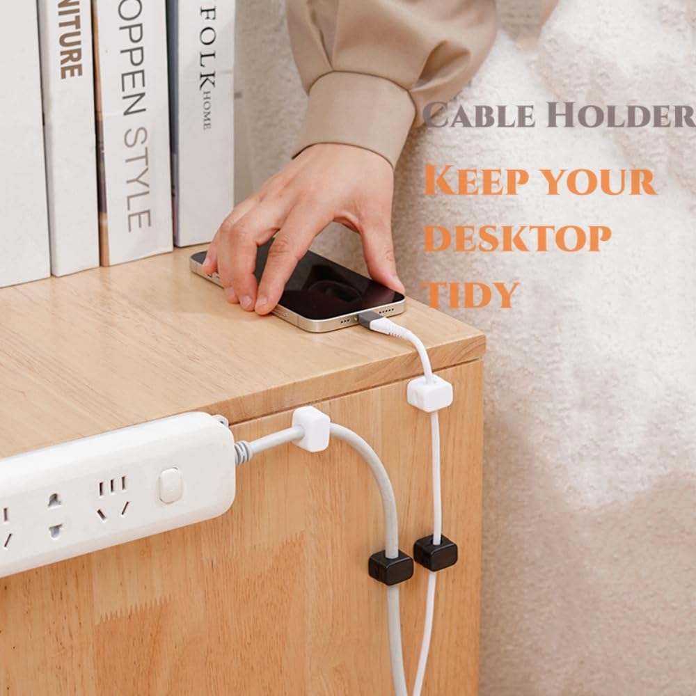 Cord Holder Bedside Charger Holder Cable Clips, INCHOR Cable