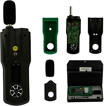 Mastech MS6300 Digital Multifunction Environment Meter Temperature Humidity Sound Air Flow Tester luminometer Anemometer equivalent to (MS6700 + MS6252B + MS6612)