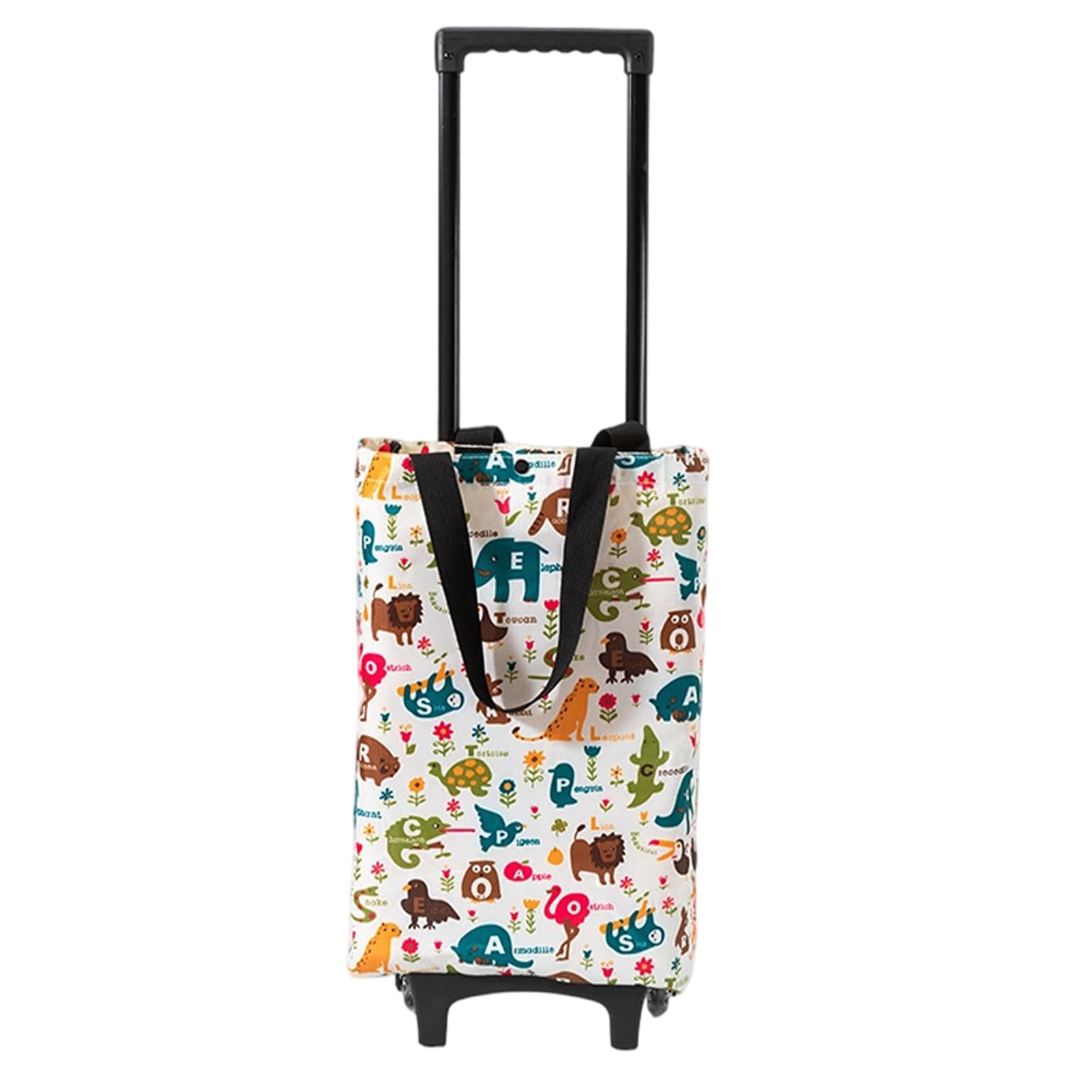 Borsa pieghevole con ruote, carrello della spesa portatile, con ruote, organizer pieghevole a forma di tigre, per lavanderia, scale, dormitori, casa, appartamento, hotel, ufficio