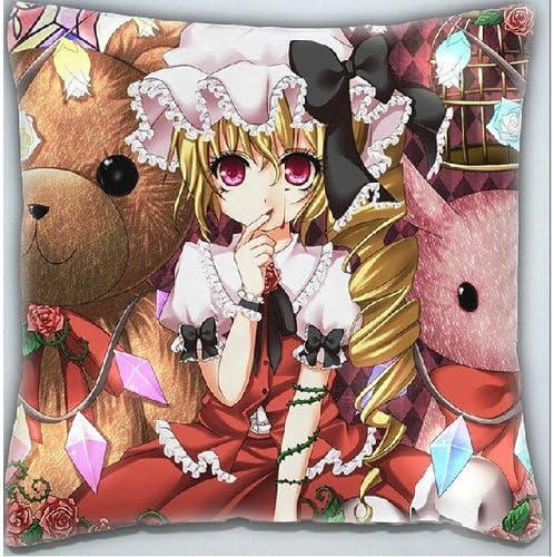 Decorative Japanese Anime Throw Pillow Covers Cushion Covers Pillowcase Touhou Project Flandre Scarlet, 16x16 Double-Sided Design
