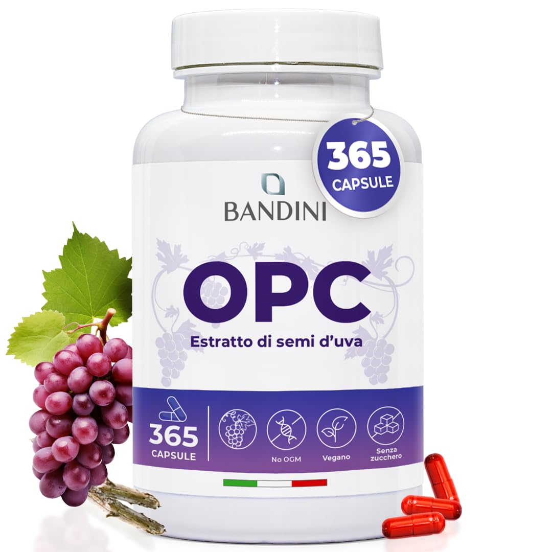 Integratore OPC 365 Capsule Vegane, (95%) Estratto Semi D